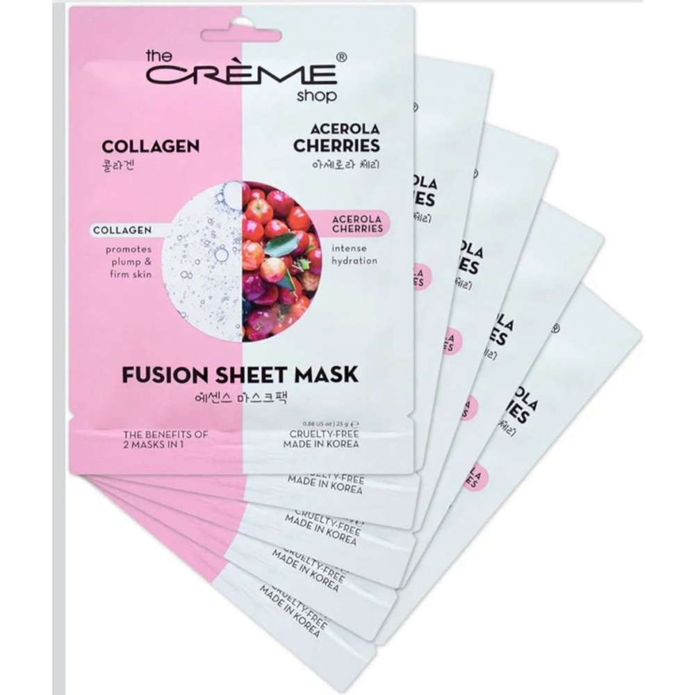 The Creme Shop Collagen & Acerola Cherries Fusion Sheet Mask 5 Pack